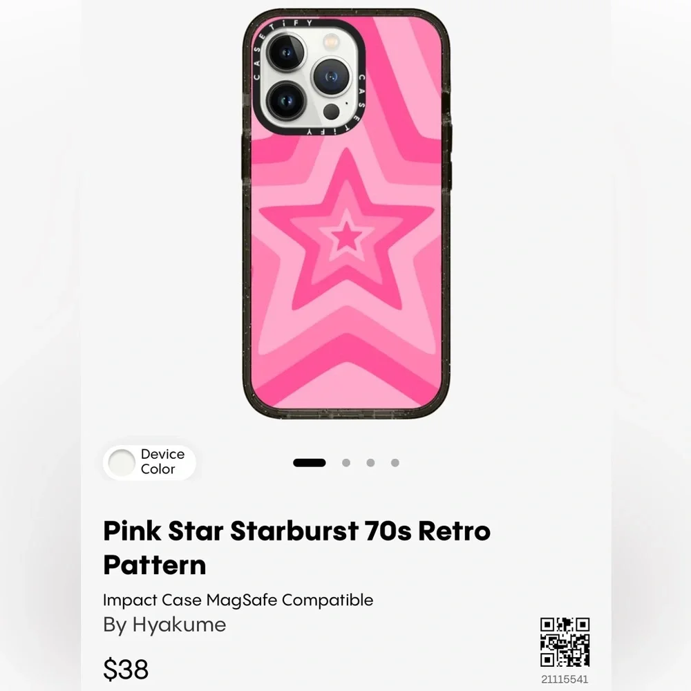 NWB Casetify Pink Star Apple iPhone 16e Phone Case CC